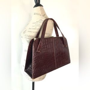 Vintage Nordstrom Crocodile Genuine Leather Briefcase Shoulder Bag